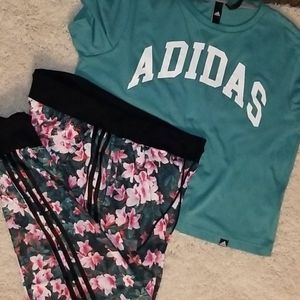 ADIDAS JOGGERS AND TEE